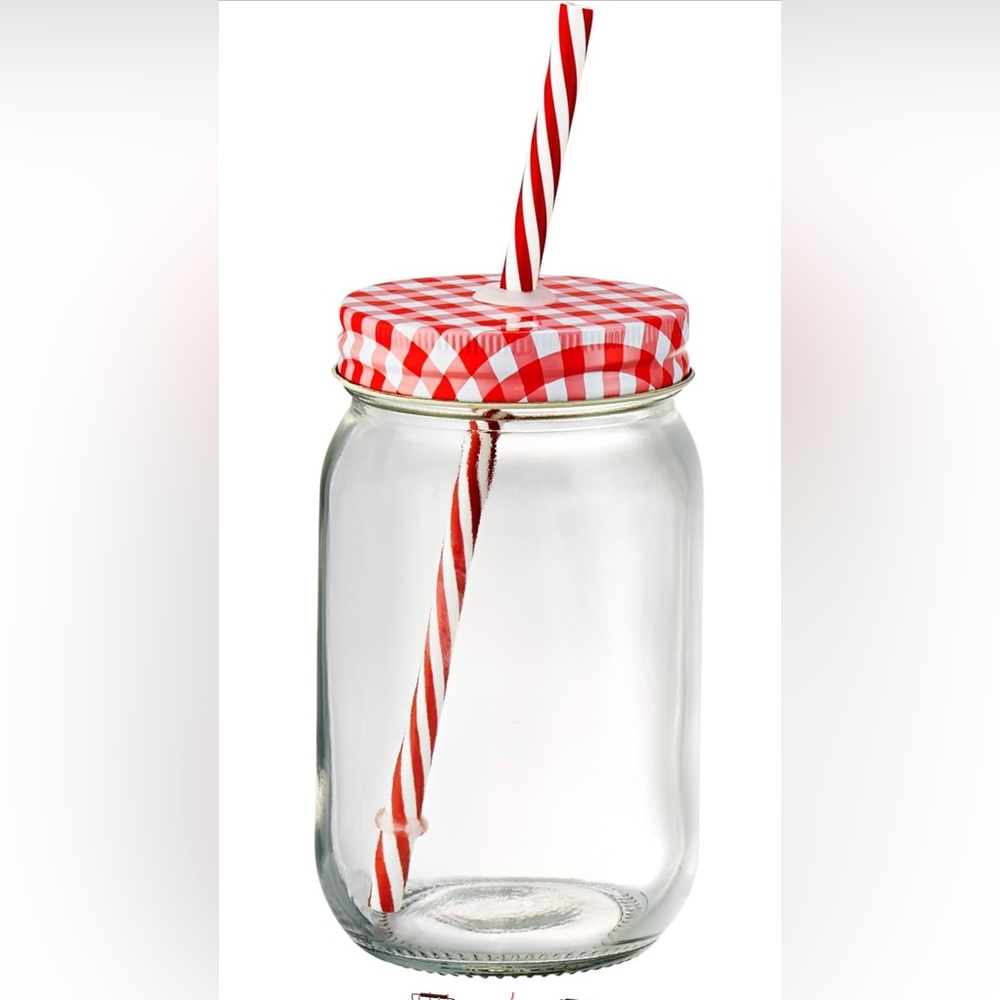Artland Gingham Glass and Caddy Set - Picture 3 of 14
